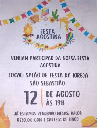 Convite Festa Agostinha