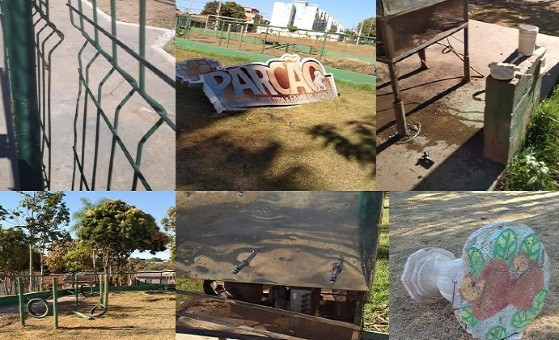 Equipamentos do Parque da Família são destruídos em Cuiabá