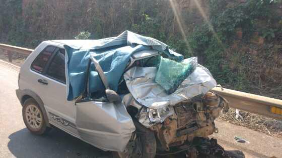 Neste momento: acidente grave envolvendo carro e carreta na região de Cáceres