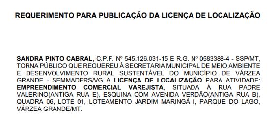 licença
