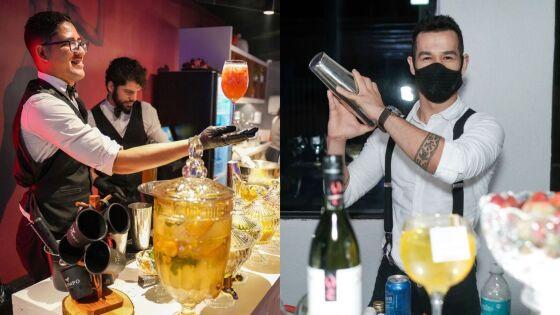 Oferecendo drinks inesquecíveis e surpreendentes, a Olimpo Bartenders tem um menu composto por mais de 100 drinks diferentes, sendo muitos criados por Afonso