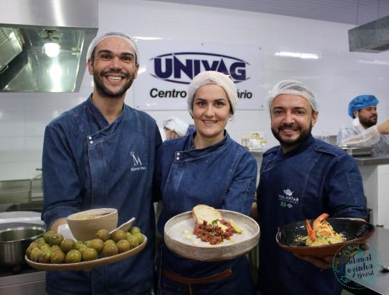 Cozinha do UNIVAG recebe oficinas práticas com chefs nacionais e regionais.