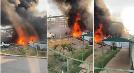 Aeronave cai e explode após levantar voo em aeroporto na Fazenda Bom Futuro 