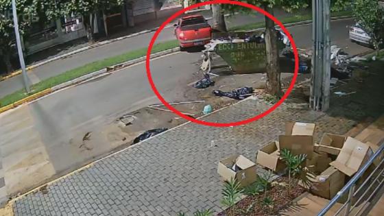 Carro ainda colidiu contra uma árvore 