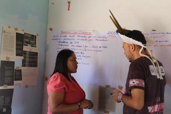 Lene e Luan Tremembé da aldeia São José