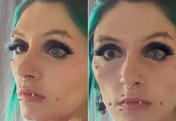 Mulher viraliza ao exibir "piercing" no globo ocular: "Como você consegue piscar?"