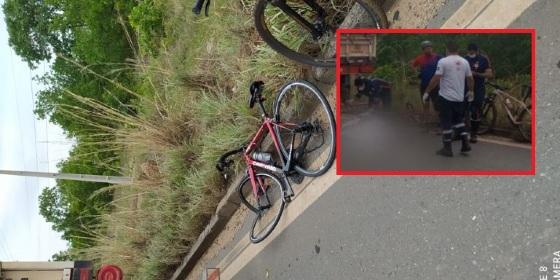 Ciclista morre após colidir na traseira de carreta "estacionada" na pista em rodovia de Cuiabá 