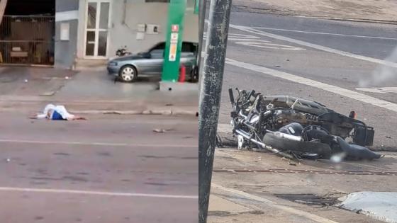 Motociclista morre após condutor de caminhonete furar sinal e provocar acidente