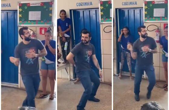 Professor viraliza na web ao dançar hit da cantora Joelma