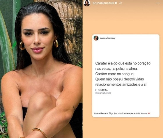 Bruna Biancard manda suposta indireta sobre caráter há Neymar