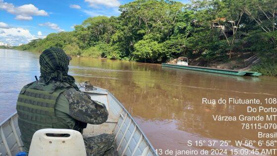 Polícia Ambiental constata vestígios de óleo no Rio Cuiabá, mas não encontra responsáveis