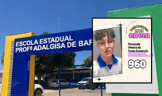 Estudante de VG é destaque por pontuar 960 na redação do Enem 2023