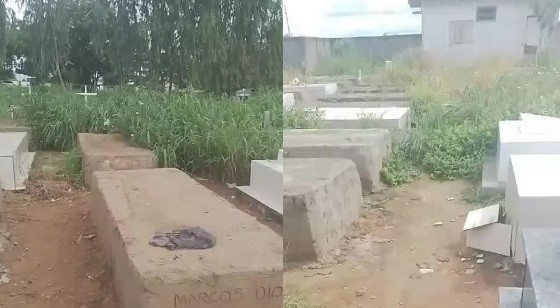 Vídeo mostra matagal no Cemitério de Peixoto; denuncia aponta monopólio de funerária