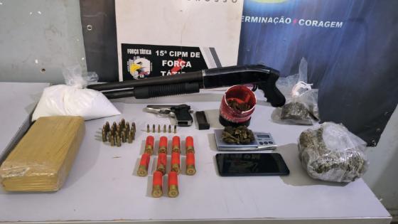 Homem é preso com armas, drogas e 40 munições em VG