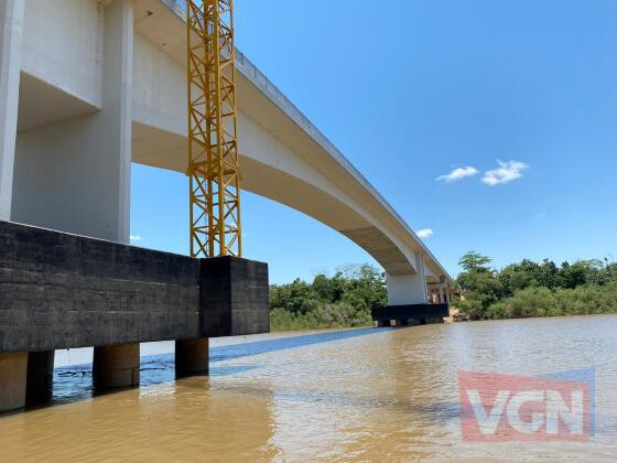 Com promessas de entrega em 2023, obras da ponte que liga VG a Cuiabá segue atrasada