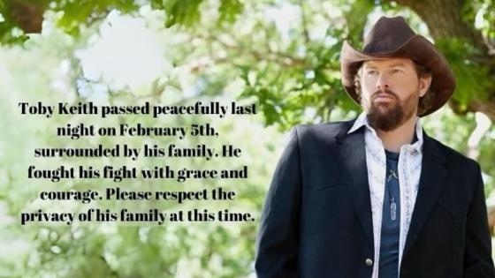 Morre aos 62 anos o cantor country Toby Keith
