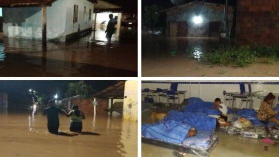 Mais 7 mil famílias foram afetadas com as chuvas em Cáceres