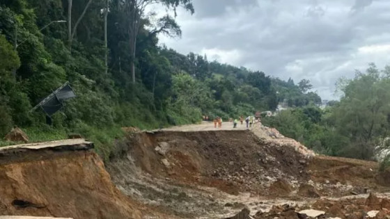 Novo deslizamento agrava situação na BR-470 em Rio do Sul; recuperação da pista pode demandar mais tempo