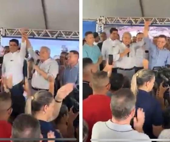 Durante inauguração da ETA em VG, senador declara apoio ao deputado Botelho a prefeito de Cuiabá e a Kalil em VG