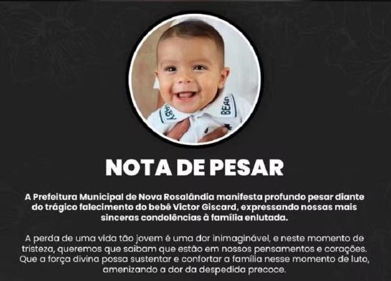 Bebê de 11 meses morre após ser atropelado pelo pai 