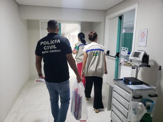 Polícia apreende documentos que indicam procedimentos cirúrgicos em hospital interditado de Cuiabá 