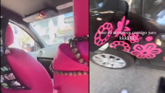 Motorista é apaixonada por rosa