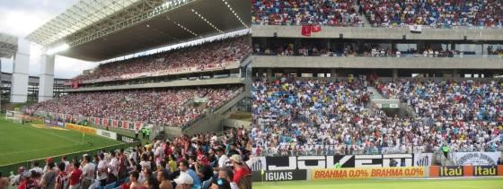 Santos utilizou a Arena Pantanal para mandar seu jogo contra São Paulo pelo Brasileirão