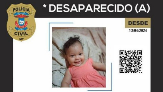 Mãe procura bebê de um ano levada pelo pai foragido em Cuiabá.