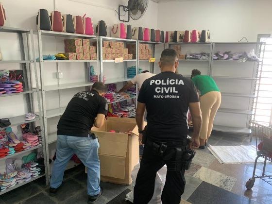 Mais de 700 pares de chinelos falsificados são apreendidos em loja de VG