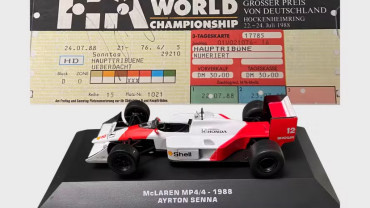 Ingresso original de GP da Alemanha, de 1988, está no leilão.