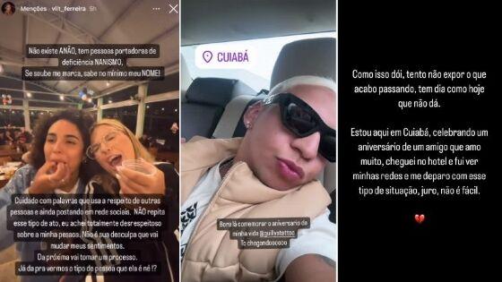 Influenciador Tokinho expõe cuiabana após comentário preconceituoso: "anão".