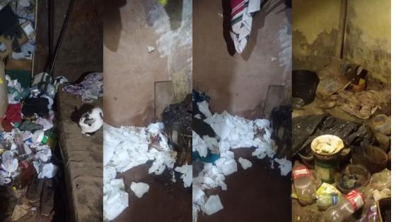 Idoso mantinha esposa de 70 anos presa em meio ao lixo, fezes e restos de comida azeda