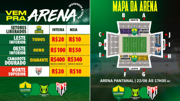 Cuiabá; Ingressos; Atlético-GO;