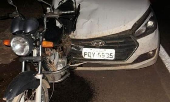 Acidnete entre carro e moto deixa dois mortos na BR-158