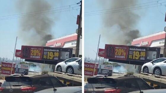 Queima de madeiras causa incêndio em terreno na Feb em VG 