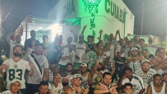 Torcida do Palmeiras faz mega festa para comemorar 18 anos em MT