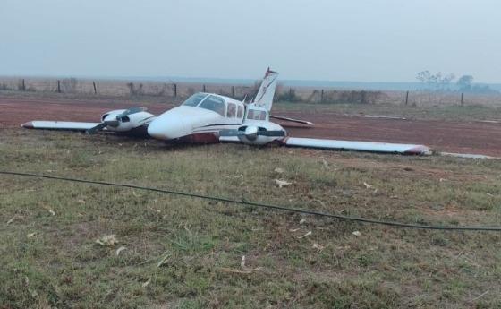 Aeronave faz pouso de emergência em fazenda MT; deputado aguardava embarque 