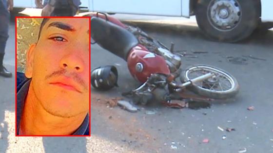 Motociclista morre ao ser arremessado durante colisão com carro.