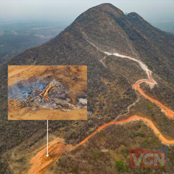 Obra do Governo de MT ateia fogo em unidade de conservação estadual