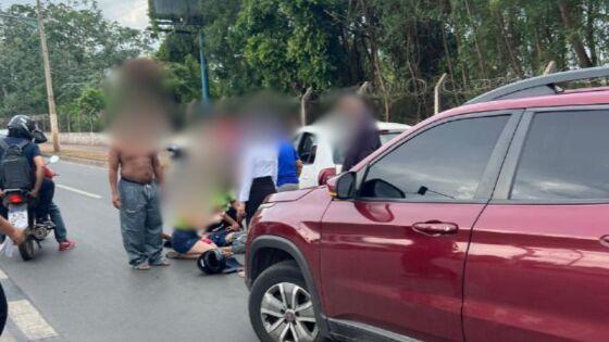 Motociclista fica gravemente ferido em acidente próximo ao aeroporto de VG