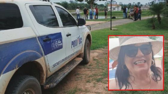 Mãe de vereadora é encontrada morta boiando dentro de lago.