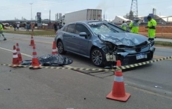 Motociclista morre ao tentar acessar posto de combustível na BR-163