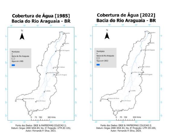 Bacia do Rio Araguaia perdeu mais de 800 km quadrados de superfície de água, diz estudo