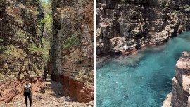 Guia de turismo mostra Cânion do Jatobá antes e depois das chuvas