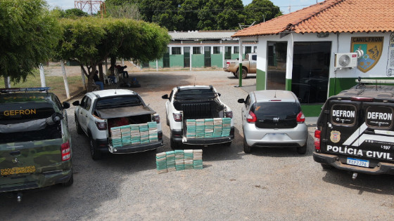 Operação conjunta apreende 150 tabletes de pasta base de cocaína e causa prejuízo ao tráfico de R$ 2,7 milhões