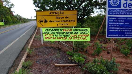 Faixa rodovia Chapada