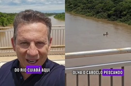 Governador flagra pescador no rio Cuiabá e comenta: 