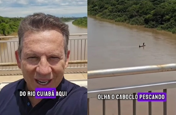 Governador flagra crime ambiental no Rio Cuiabá