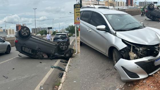 Grave acidente deixa trânsito congestionado na Miguel Sutil.