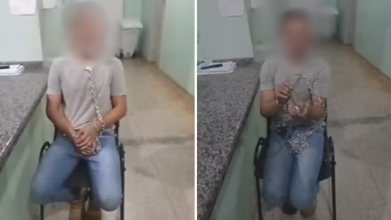 Jovem é acorrentado e torturado pelo patrão após suposto furto em fazenda, diz polícia 